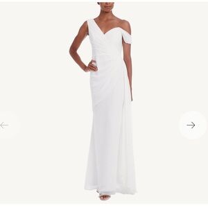 Badgley Mischka White Long Dress